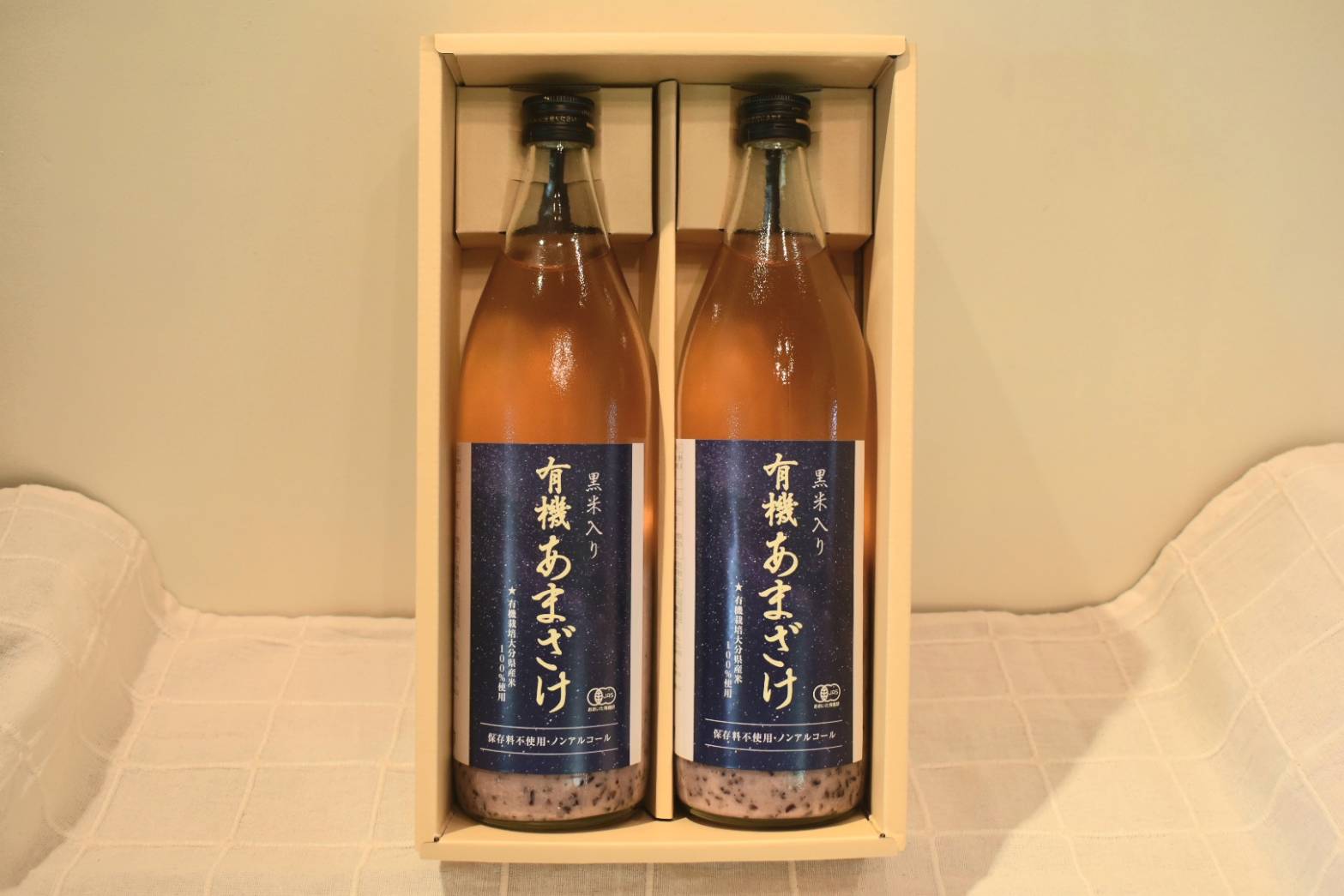 【贈答用】黒米入り有機甘酒(900ml)　2本セット